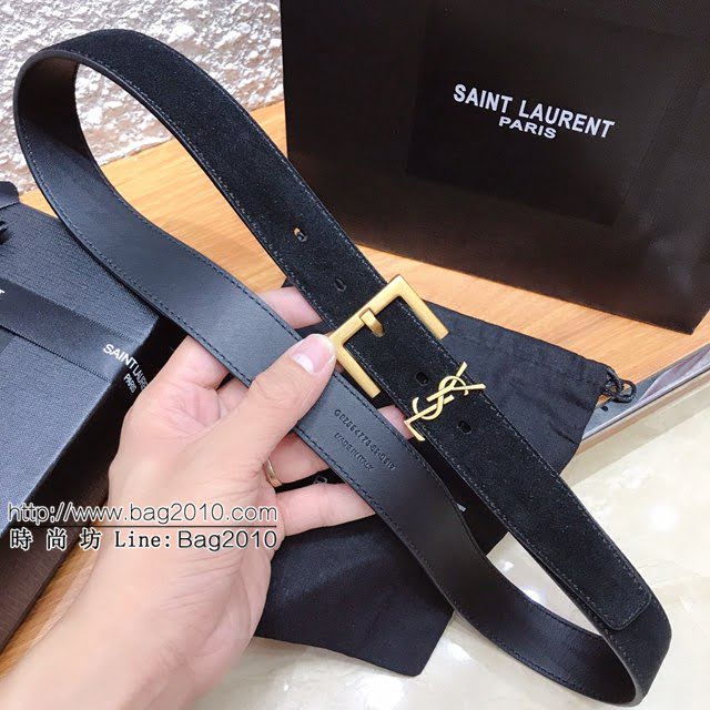 Saint Laurent女士皮帶 聖羅蘭2020新款YSL古金原版開模金扣腰帶  jjp1241
